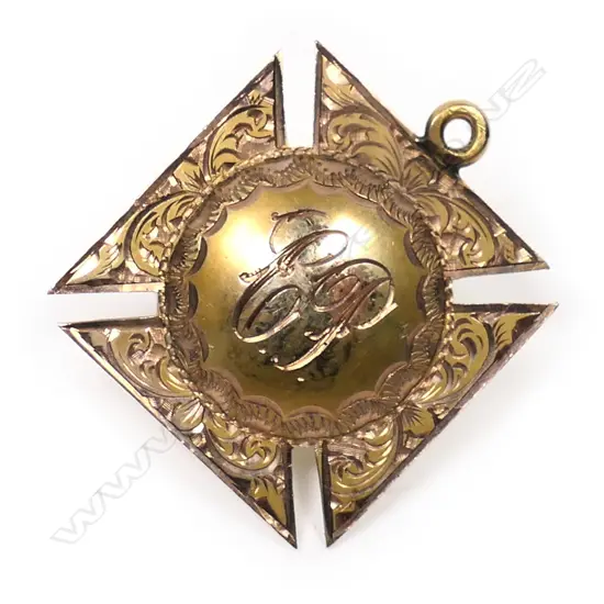 Kohn 9ct gold medallion,